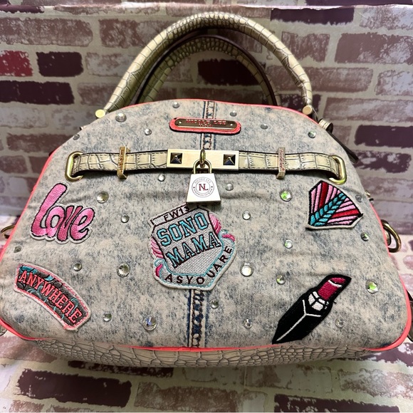 Nicole Lee Denim Satchel with Durable Design - Picture 9 of 14